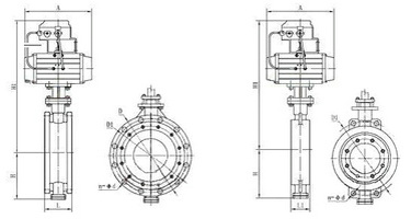 氣動(dòng)調(diào)節(jié)蝶閥結(jié)構(gòu)圖