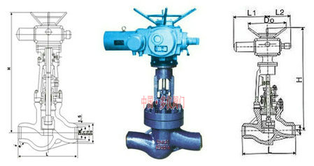 電動焊接截止閥結(jié)構(gòu)圖